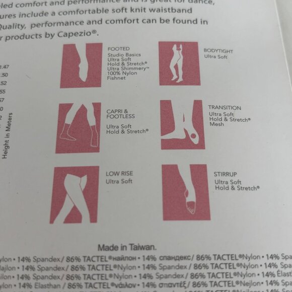 Capezio Transition Tights Ultra Soft Matte Semi-Opaque S M 1816 Dance LSN - Picture 7 of 8